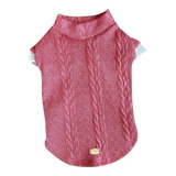 Roupa Pet Capa Tricô Rosa Goiaba Para Cão E Gato