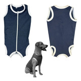 Roupa Pet Pós Cirúrgica Macacão Zíper Castração Macho Fêmea