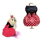 Roupa Pet Vestido Pet Fantasia Minie Caes Gatos