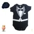 Roupa Poderoso Chefinho Terninho Body Mesversário + Boina Nf