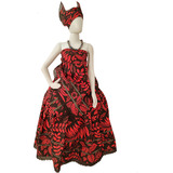 Roupa Pombagira Luxo Preta Vermelha Luxo Umbanda Candomblé