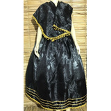 Roupa Pombagira Preta Dourado Luxo