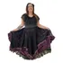 Roupa Pombagira Roxa Luxo Blusa Preta Cetim Renda