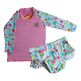 Roupa Praia Bebê Banho Menina Proteção Uv Piscina Biquini