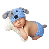 Roupa Recém nascido Fotografia Newborn Crochê Bebê Cachorro