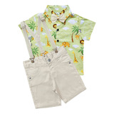 Roupa Safari Arca De Noé Aniversário De 1 Ano Infantil