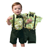 Roupa Safari Conjunto Temático Social Infantil Menino Promoç