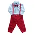 Roupa Social Branca Batizado Bebe Menino Gravata Borboleta