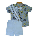 Roupa Social Infantil Safari Arca De Noé Bichinhos Da Selva
