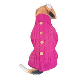 Roupa Suéter Tricô C Trança P 100 Algodão Cachorro Gato