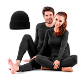 Roupa Termica Segunda Pele Felpada Gorro Touca Frio Promo