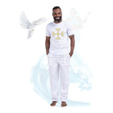 Roupa Umbanda Candomblé Masculino Oxford Ração Calça