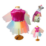 Roupa Vestido Carnaval Para Cachorro Fantasia Pet Foliao