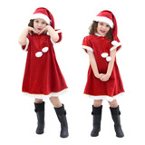 Roupa Vestido Fantasia Mamãe Noel Infantil