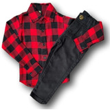 Roupa Xadrez Infantil Menino Festa Country Camisa E Calça