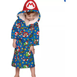 Roupão Aveludado C capuz Super Mario Lepper