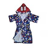 Roupão Aveludado Infantil Quimono Estampado Com Capuz Spidey M Com 1 Peça