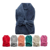 Roupão De Banho Camesa Microfibra Blush Unisex Azul P