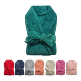 Roupão De Banho Camesa Microfibra Plush Unisex Verde G