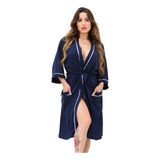 Roupão De Malha Robe Feminino Americano Friso
