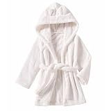 Roupão Infantil Com Capuz De Lã De Algodão Toalha De Banho De Flanela Macia Animal Roupão Macio Felpudo Pijama Artoon Branco 1 2T