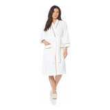 Roupão Trussardi Maelle G Branco Feminino 100 Algodão