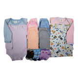 Roupas Bebê Kit C 11 Peças Inverno Camiseta Mijão Body