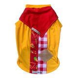 Roupas Cães cachorro Malha Macho Festa Junina Amarela