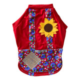 Roupas Cães cachorro malha Macho Festa Junina Vermelha 2
