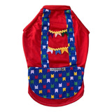 Roupas Cães cachorro Malha Macho Festa Junina Vermelha
