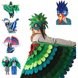 Roupas De Pássaros Para Crianças Com Capa De Asas Coloridas