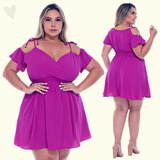 Roupas Femininas Plus Size Macacão Vestidinho