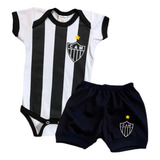Roupinha Body Bebê Atlético Mineiro + Shorts Calção Culote