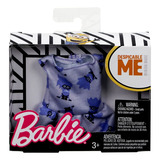 Roupinha Casual Moderna Roupa Acessório Feminino Para Boneca Barbie Fashionista Blusa Blusinha Lilás Licenciada Com Estampa Minions Meu Malvado Favorito Mattel Brinquedos