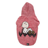 Roupinha Moletom Cães Snoopy Com Capuz Zooz Pet Vermelho Gg