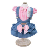 Roupinha Pet Femea Pequeno Porte Roupa Cachorro Rosa Linda