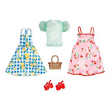 Roupinhas Para Bonecas Barbie Vestido Azul Floral