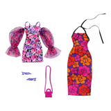 Roupinhas Para Bonecas Barbie Vestido Roxo Floral