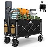 RoveStep Carrinho Dobrável Dobrável - Carrinho Utilitário Resistente- Grande Capacidade- Dobrável Compacto- Rodas Para Todo O Terreno- Carga De 172 Kg Para Acampamento- Jardim- Praia- Esportes Ao Ar