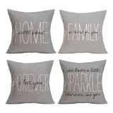 Royalors Home Sweet Home Conjunto De Capa De Almofada De 4 2