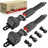 Roykaw Kit De Cintos De Segurança De Carrinho De Golfe Universal Retrátil Kit De Cinto De Carrinho De Golfe Dianteiro Traseiro Para EZGO Yamaha Club Car Go Kart UTV 2 Peças