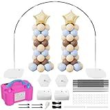 Rubfac Kit De Arco De Balão 2 Em 1- Suporte De Arco De Balão De 2-2 M Com Bomba Elétrica Ajustável Moldura De Arco De Balão Com Base De Enchimento De água Para Decorações De Festa De Casamento E