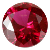 Rubi Pedra Preciosa Vermelho Brasa Redondo De 8mm 2 1cts