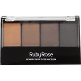 Ruby Rose Cuarteto De Sombras Para Sobrancelhas Com Primer Cor Da Sombra Multicores