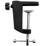 Ruiwaer Black C Clamp Cantilever Bracket Clamp Holder Desk Lamp Clip Fittings Base Hose DIY Swing Arm Lighting Accessory Metal Clamp