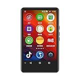 Ruizu H6 Android Wifi Mp3 Player Com Bluetooth Tela De Toque Completa 4 Polegadas Music Mp4 Player Com Alto-falante, Fm, E-book, Gravador, Vídeo (memória 8g Integrada)