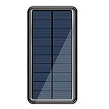 Ruliyeefu Banco De Energia Solar Carregador Movido A Energia Solar Para Acampamento Carregador De Bateria Reserva Resistente Carregador De Painel Solar Bateria Externa Durável Do Carregador Do