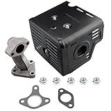 Ruma Kit Silenciador Para Honda GX340 GX390 GX420 11HP 13HP 16HP Frete Porto 420 Motor Bomba De água Limpador De Pressão Com Coletor Tubo De Exaustão 2 Gaxetas 5 Porcas De Montagem