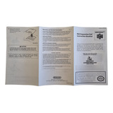 Rumble Pak Manual Folheto De Instruções Nintendo 64