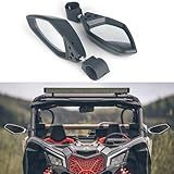 RUNNING PANTHER X3 Novos Espelhos Laterais De Alumínio Atualizado 360 Graus Ajustável Espelho Retrovisor Para Can Am Maverick R Can Am Maverick X3 Espelhos Dobráveis Automáticos De Colisão UTV
